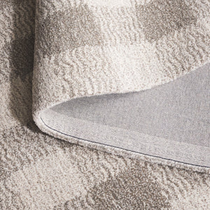 Safavieh Genre Hand-tufted Area Rug In Grey And Ivory – Luxurious Comfort With Timeless Checkered Design Grey ,Ivory 80% Wool,18% Cotton,2% Man Made Fiber Gre801f-4