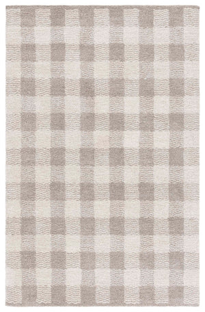Safavieh Genre Hand-tufted Area Rug In Grey And Ivory – Luxurious Comfort With Timeless Checkered Design Grey ,Ivory 80% Wool,18% Cotton,2% Man Made Fiber Gre801f-4