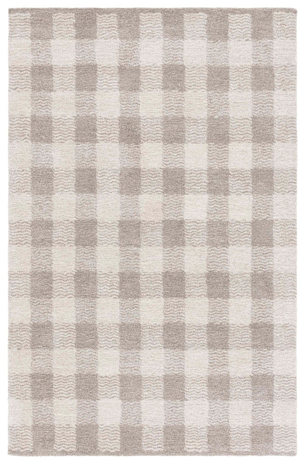 Safavieh Genre Hand-tufted Area Rug In Grey And Ivory – Luxurious Comfort With Timeless Checkered Design Grey ,Ivory 80% Wool,18% Cotton,2% Man Made Fiber Gre801f-4