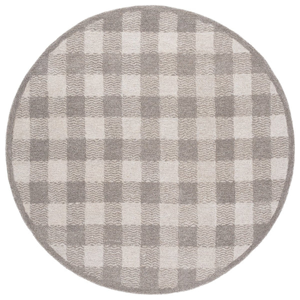 Safavieh Genre Hand-tufted Area Rug In Grey And Ivory – Luxurious Comfort With Timeless Checkered Design Grey ,Ivory 80% Wool,18% Cotton,2% Man Made Fiber Gre801f-4