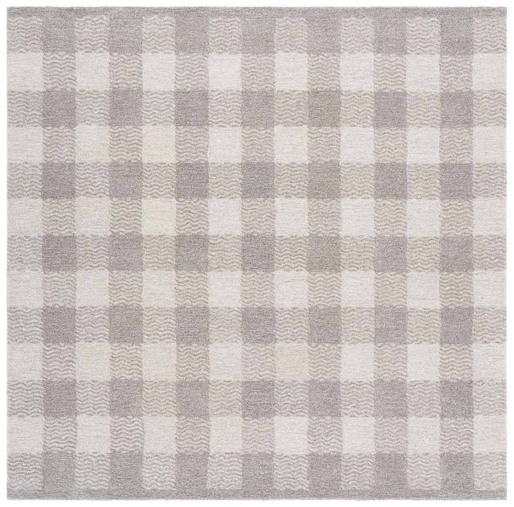 Safavieh Genre Hand-tufted Runner Rug In Elegant Grey And Ivory – Luxurious Comfort For Modern Spaces Grey ,Ivory 80% Wool,18% Cotton,2% Man Made Fiber Gre801f-6sq
