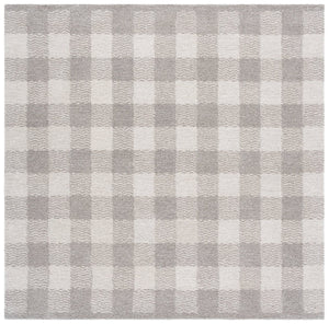 Safavieh Genre Hand-tufted Runner Rug In Elegant Grey And Ivory – Luxurious Comfort For Modern Spaces Grey ,Ivory 80% Wool,18% Cotton,2% Man Made Fiber Gre801f-6sq