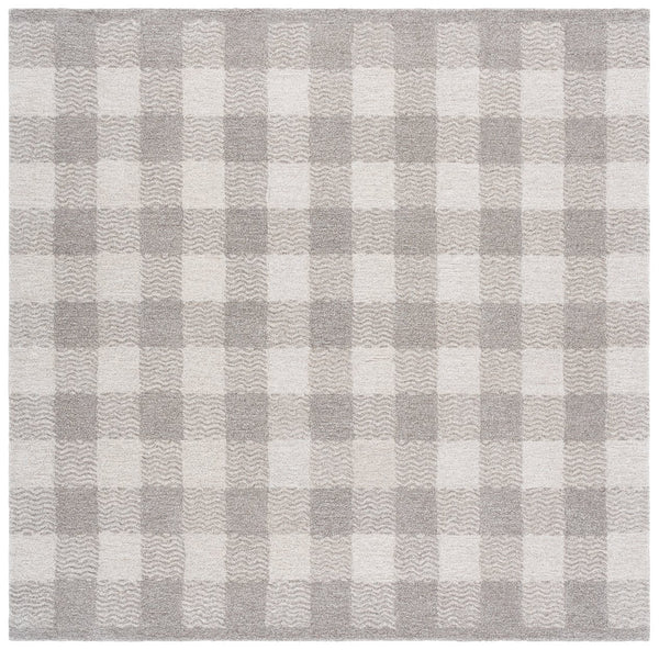 Safavieh Genre Hand-tufted Runner Rug In Elegant Grey And Ivory – Luxurious Comfort For Modern Spaces Grey ,Ivory 80% Wool,18% Cotton,2% Man Made Fiber Gre801f-6sq