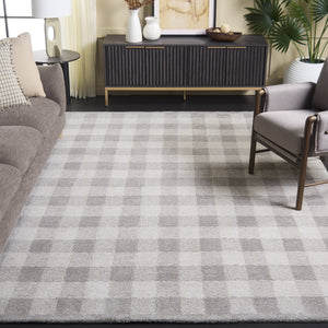 Safavieh Genre Hand-tufted Runner Rug In Elegant Grey And Ivory – Luxurious Comfort For Modern Spaces Grey ,Ivory 80% Wool,18% Cotton,2% Man Made Fiber Gre801f-8