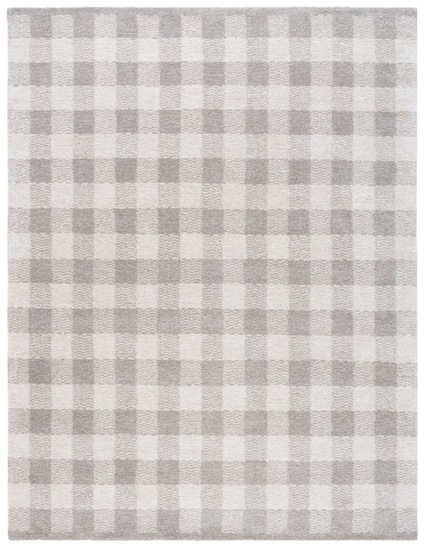Safavieh Genre Hand-tufted Area Rug In Grey And Ivory – Luxurious Comfort With Timeless Checkered Design Grey ,Ivory 80% Wool,18% Cotton,2% Man Made Fiber Gre801f-4