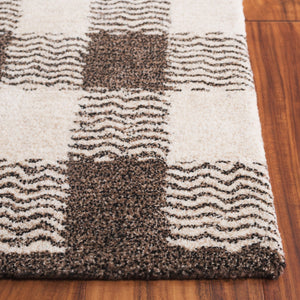 Safavieh Genre Hand-tufted Runner Rug In Elegant Grey And Ivory – Luxurious Comfort For Modern Spaces Brown ,Ivory 80% Wool,18% Cotton,2% Man Made Fiber Gre801t-5