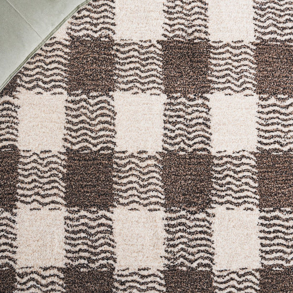 Safavieh Genre Hand-tufted Runner Rug In Elegant Grey And Ivory – Luxurious Comfort For Modern Spaces Brown ,Ivory 80% Wool,18% Cotton,2% Man Made Fiber Gre801t-5