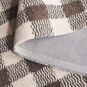 Safavieh Genre Hand-tufted Area Rug In Grey And Ivory – Luxurious Comfort With Timeless Checkered Design Brown ,Ivory 80% Wool,18% Cotton,2% Man Made Fiber Gre801t-6
