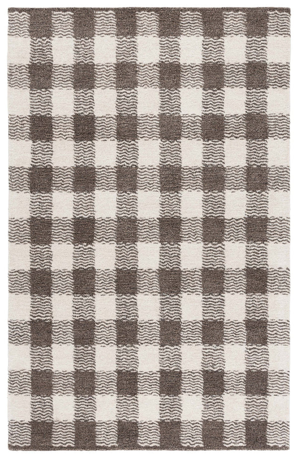 Safavieh Genre Hand-tufted Runner Rug In Elegant Grey And Ivory – Luxurious Comfort For Modern Spaces Brown ,Ivory 80% Wool,18% Cotton,2% Man Made Fiber Gre801t-5