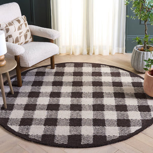Safavieh Genre Hand-tufted Runner Rug In Elegant Grey And Ivory – Luxurious Comfort For Modern Spaces Brown ,Ivory 80% Wool,18% Cotton,2% Man Made Fiber Gre801t-6r