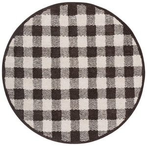 Safavieh Genre Hand-tufted Area Rug In Grey And Ivory – Luxurious Comfort With Timeless Checkered Design Brown ,Ivory 80% Wool,18% Cotton,2% Man Made Fiber Gre801t-6
