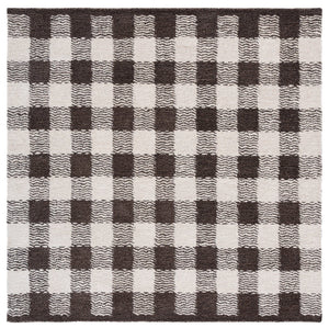 Safavieh Genre Hand-tufted Runner Rug In Elegant Grey And Ivory – Luxurious Comfort For Modern Spaces Brown ,Ivory 80% Wool,18% Cotton,2% Man Made Fiber Gre801t-6sq