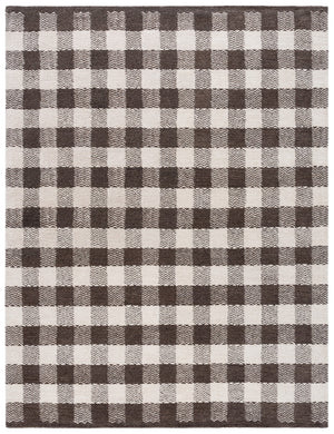 Safavieh Genre Hand-tufted Area Rug In Grey And Ivory – Luxurious Comfort With Timeless Checkered Design Brown ,Ivory 80% Wool,18% Cotton,2% Man Made Fiber Gre801t-6