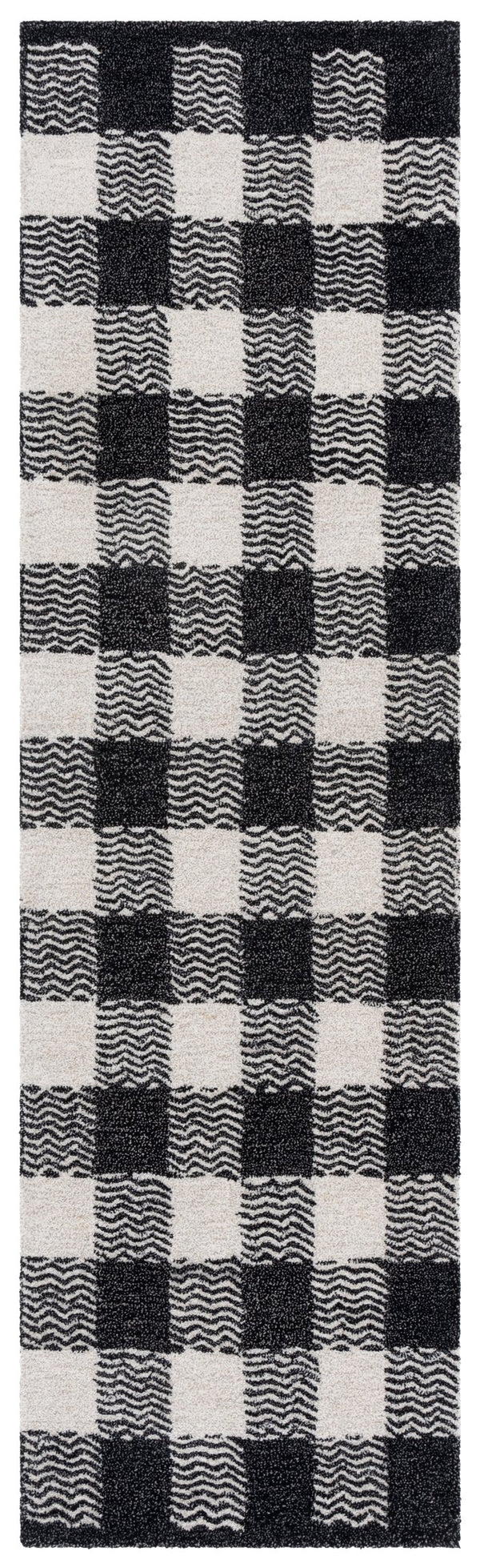 Safavieh Genre Hand-tufted Runner Rug In Elegant Grey And Ivory – Luxurious Comfort For Modern Spaces Charcoal ,Ivory 80% Wool,18% Cotton,2% Man Made Fiber Gre801z-28