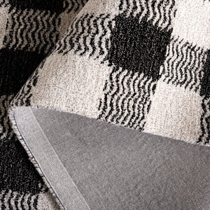 Safavieh Genre Hand-tufted Area Rug In Grey And Ivory – Luxurious Comfort With Timeless Checkered Design Charcoal ,Ivory 80% Wool,18% Cotton,2% Man Made Fiber Gre801z-9
