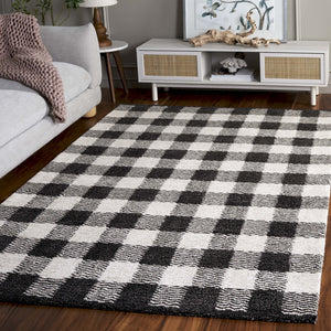 Safavieh Genre Hand-tufted Runner Rug In Elegant Grey And Ivory – Luxurious Comfort For Modern Spaces Charcoal ,Ivory 80% Wool,18% Cotton,2% Man Made Fiber Gre801z-5