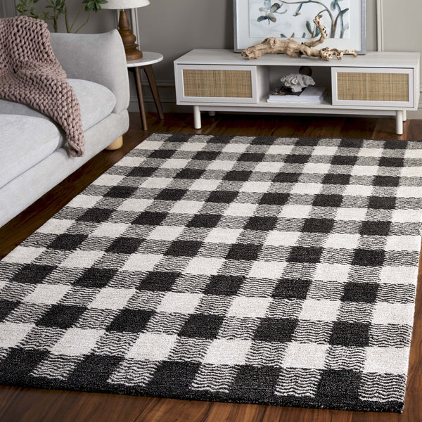 Safavieh Genre Hand-tufted Runner Rug In Elegant Grey And Ivory – Luxurious Comfort For Modern Spaces Charcoal ,Ivory 80% Wool,18% Cotton,2% Man Made Fiber Gre801z-5