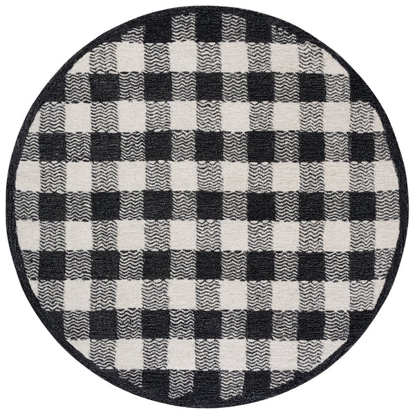 Safavieh Genre Hand-tufted Runner Rug In Elegant Grey And Ivory – Luxurious Comfort For Modern Spaces Charcoal ,Ivory 80% Wool,18% Cotton,2% Man Made Fiber Gre801z-6r
