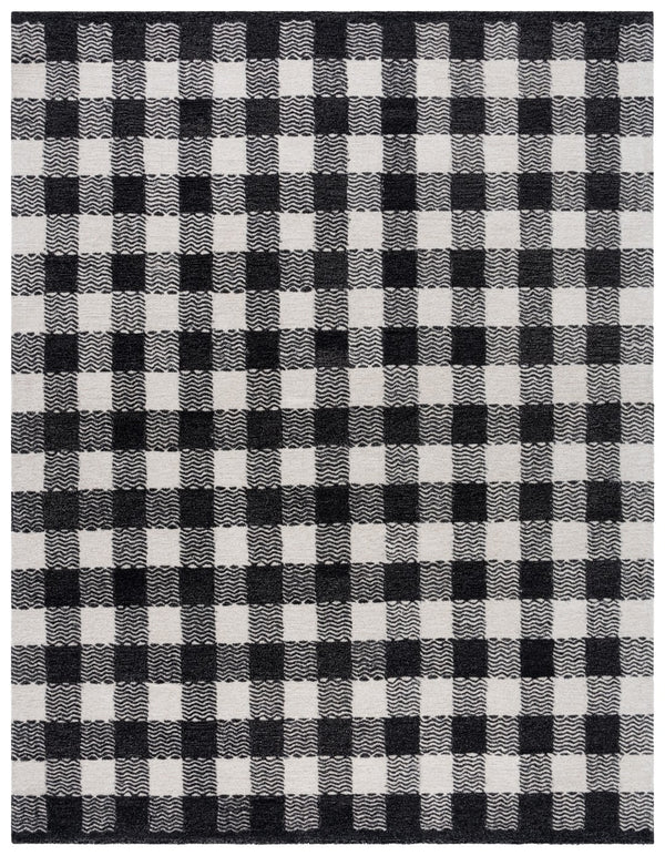 Safavieh Genre Hand-tufted Area Rug In Grey And Ivory – Luxurious Comfort With Timeless Checkered Design Charcoal ,Ivory 80% Wool,18% Cotton,2% Man Made Fiber Gre801z-9