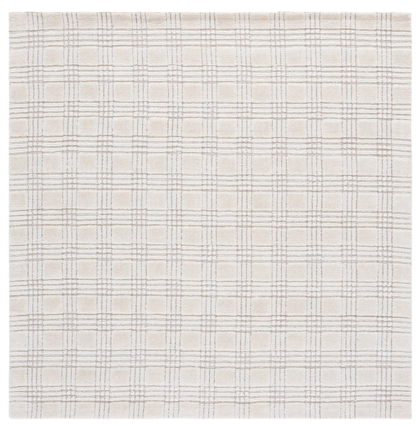 Safavieh Genre Luxurious Hand-loomed Runner Area Rug - Modern Style For Hallways And Narrow Spaces - Elegant Design Ivory 80% Polyester,20% Cotton Gre901a-6sq