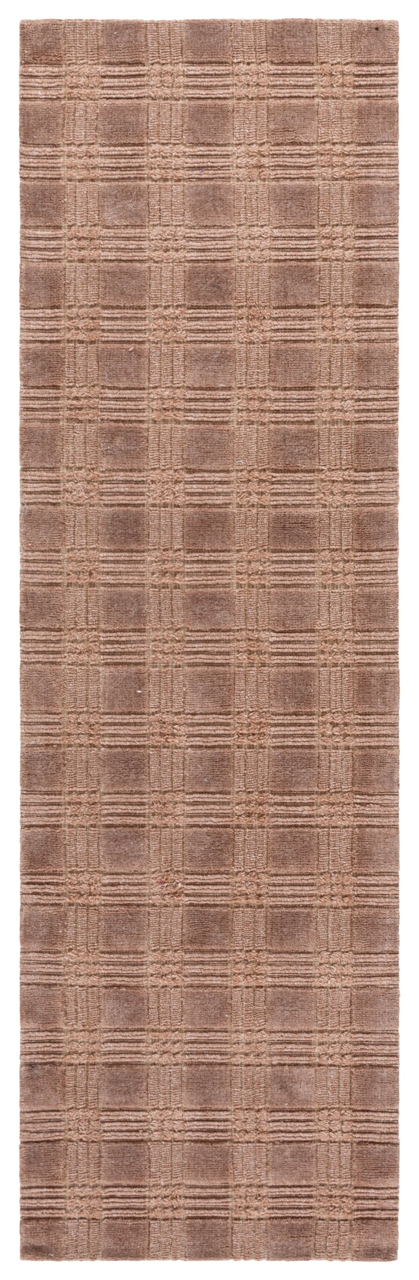 Safavieh Genre Hand-Loomed Brown Geometric Area Rug — Plush 1/2" Pile, Durable Polyester-Cotton Blend, Indian Craftsmanship 5'-0" x 8'-0" GRE901T-5