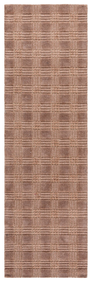 Safavieh Genre Hand-Loomed Brown Geometric Area Rug — Plush 1/2" Pile, Durable Polyester-Cotton Blend, Indian Craftsmanship 5'-0" x 8'-0" GRE901T-5
