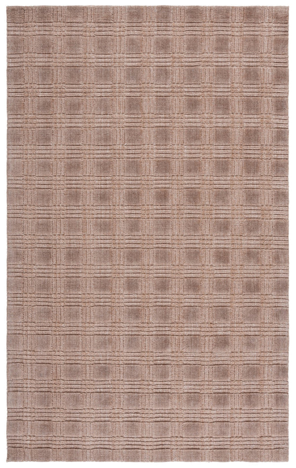 Safavieh Genre Hand-Loomed Brown Area Rug 8X10 Low-Pile Geometric Design, Durable Polyester-Cotton Blend Stylish Finish 9'-0" x 12'-0" GRE901T-9