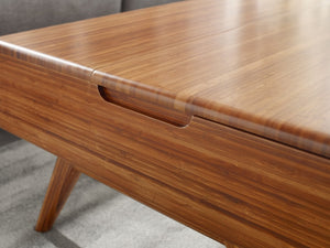 Greenington Rhody Solid Bamboo Lift Top Coffee Table with Hidden Storage for Living Room Amber GRL001AM