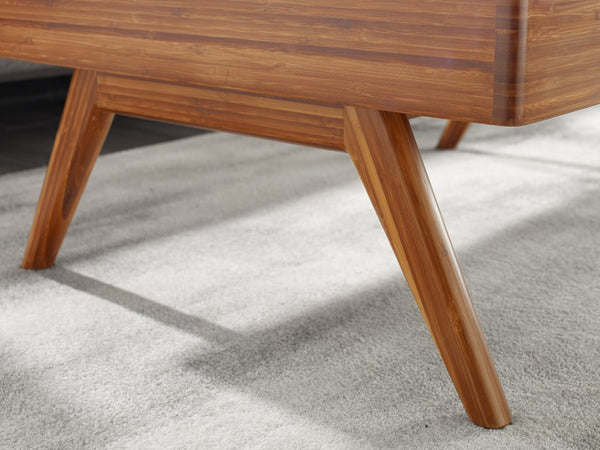 Greenington Rhody Solid Bamboo Lift Top Coffee Table with Hidden Storage for Living Room Amber GRL001AM