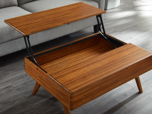 Greenington Rhody Solid Bamboo Lift Top Coffee Table with Hidden Storage for Living Room Amber GRL001AM