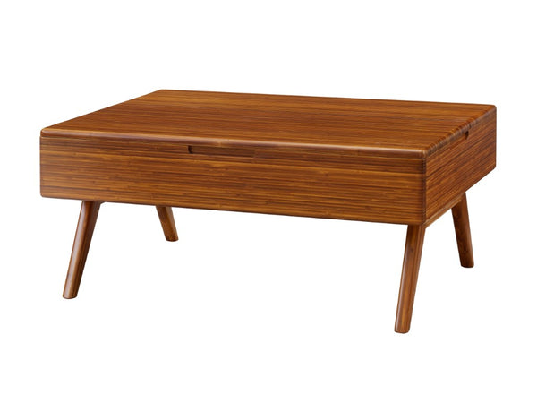 Greenington Rhody Solid Bamboo Lift Top Coffee Table with Hidden Storage for Living Room Amber GRL001AM