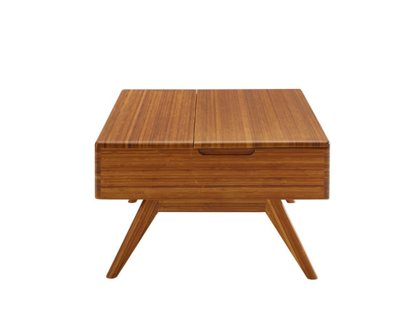 Greenington Rhody Solid Bamboo Lift Top Coffee Table with Hidden Storage for Living Room Amber GRL001AM
