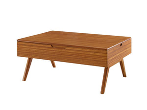 Greenington Rhody Solid Bamboo Lift Top Coffee Table with Hidden Storage for Living Room Amber GRL001AM