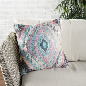 Jaipur Living Nikki Chu Tribal Diamond Throw Pillow Woven Polyester Indoor Outdoor Boho Accent PLW103430
