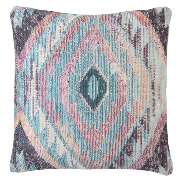 Jaipur Living Nikki Chu Tribal Diamond Outdoor Pillow Cover Bohemian Polyester Geometric Woven PLC102284