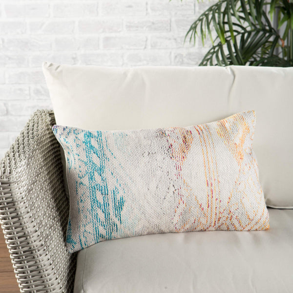 Jaipur Living Nikki Chu Groove Boho Tribal Lumbar Pillow Polyester Weave for Indoor Outdoor Use PLW103434
