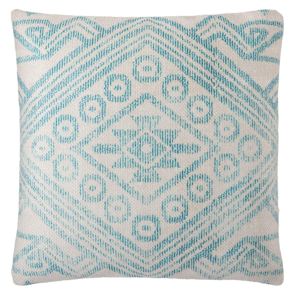 Jaipur Living Nikki Chu Groove Collection Tribal Geometric Polyester Indoor Outdoor Square Accent Pillow PLW103436