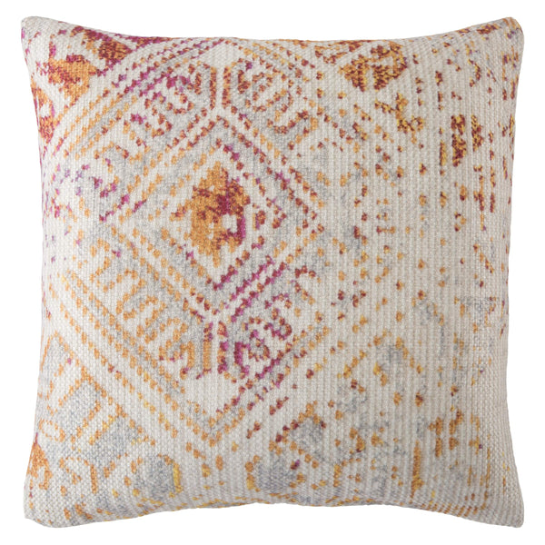 Jaipur Living Nikki Chu Tribal Diamond Motif Square Pillow Boho Poly Fill Indoor Outdoor Accent PLW103438