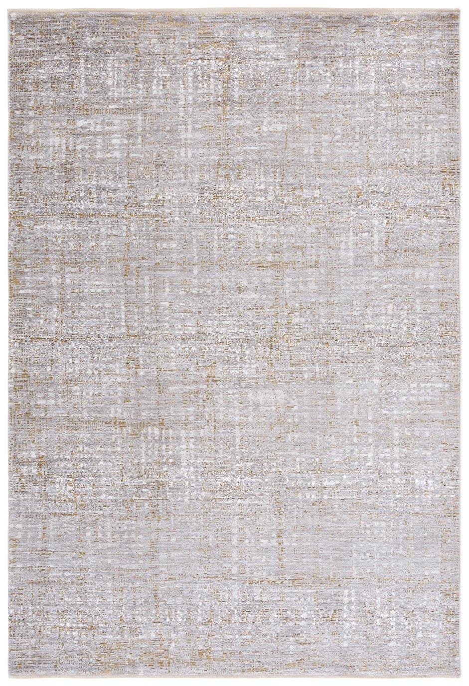 Safavieh Garnet Contemporary Area Rug - Luxurious Soft Polyester Weave For Elegant Home Decor Enhancement Gold ,Grey Polyester Grn402d-5