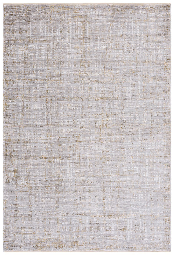 Safavieh Garnet Contemporary Area Rug - Luxurious Soft Polyester Weave For Elegant Home Decor Enhancement Gold ,Grey Polyester Grn402d-5