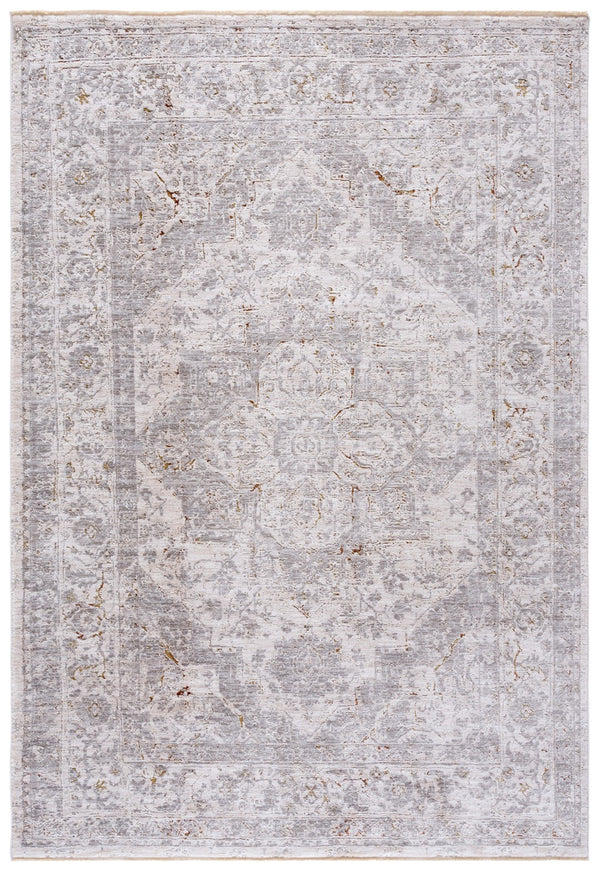 Safavieh Garnet Area Rug - Elegant Turkish Design In Soft Polyester, Perfect For Comfort And Style At Home Grey ,Ivory Polyester Grn408f-9