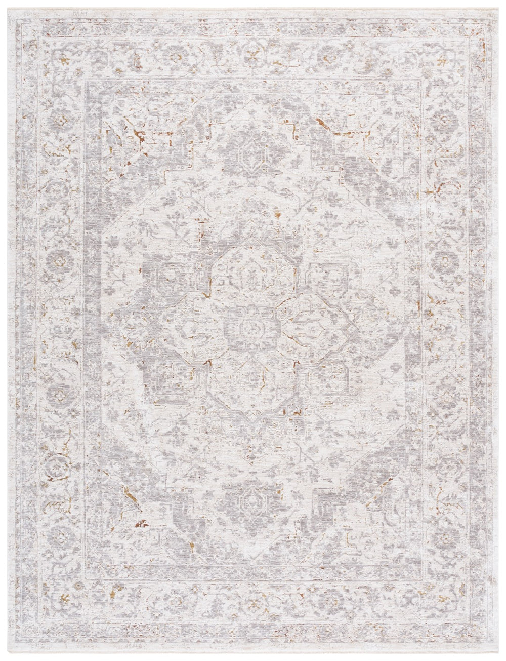 Safavieh Garnet Area Rug - Elegant Turkish Design In Soft Polyester, Perfect For Comfort And Style At Home Grey ,Ivory Polyester Grn408f-9