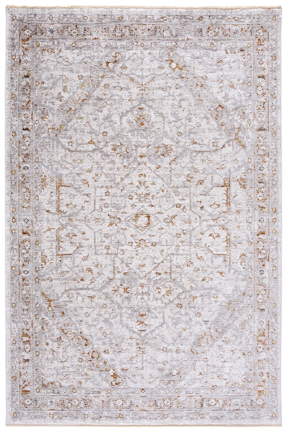 Safavieh Garnet Area Rug - Timeless Elegance In Soft Polyester, Perfect For Living Spaces And Home Decor Ivory ,Grey Rust Polyester Grn410a-10