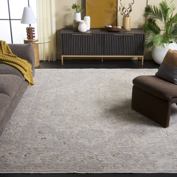 Safavieh Garnet Elegant Area Rug In Timeless Neutral Tones - Perfect For Living Room & Bedroom Décor Ivory ,Grey Rust Polyester Grn410a-8