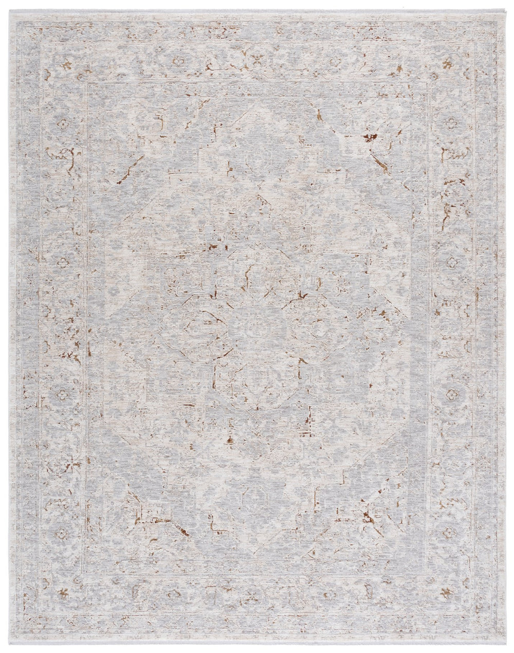 Safavieh Garnet Elegant Area Rug In Timeless Neutral Tones - Perfect For Living Room & Bedroom Décor Ivory ,Grey Rust Polyester Grn410a-5