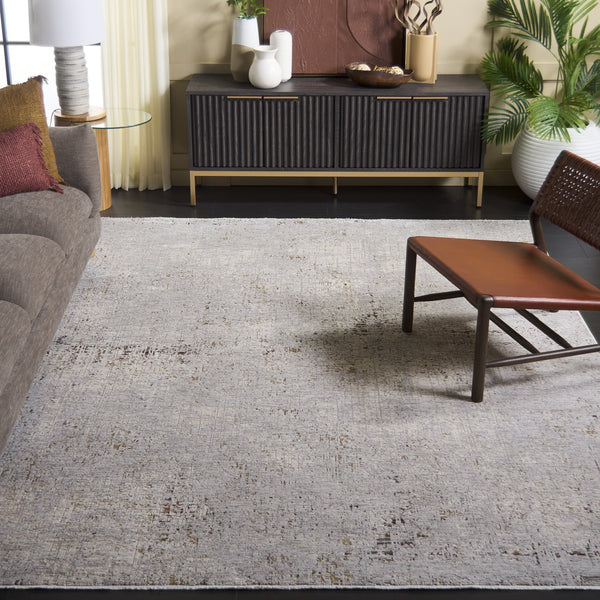 Safavieh Garnet 8x10 Contemporary Grey And Ivory Area Rug – Soft, Stylish, Easy-care For Modern Interiors Grey ,Ivory Polyester Grn416f-8