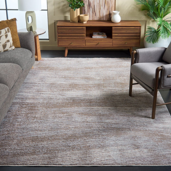 Safavieh Garnet Modern Area Rug From Turkey - Soft Polyester, Power Loomed Design For Cozy Living Spaces Grey ,Beige Polyester Grn418f-10