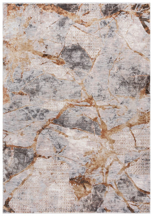 Safavieh Garnet Area Rug - Elegant Modern Design For Living Spaces, Soft Comfort & Versatile Style For Homes Gold ,Grey Polyester Grn422d-8