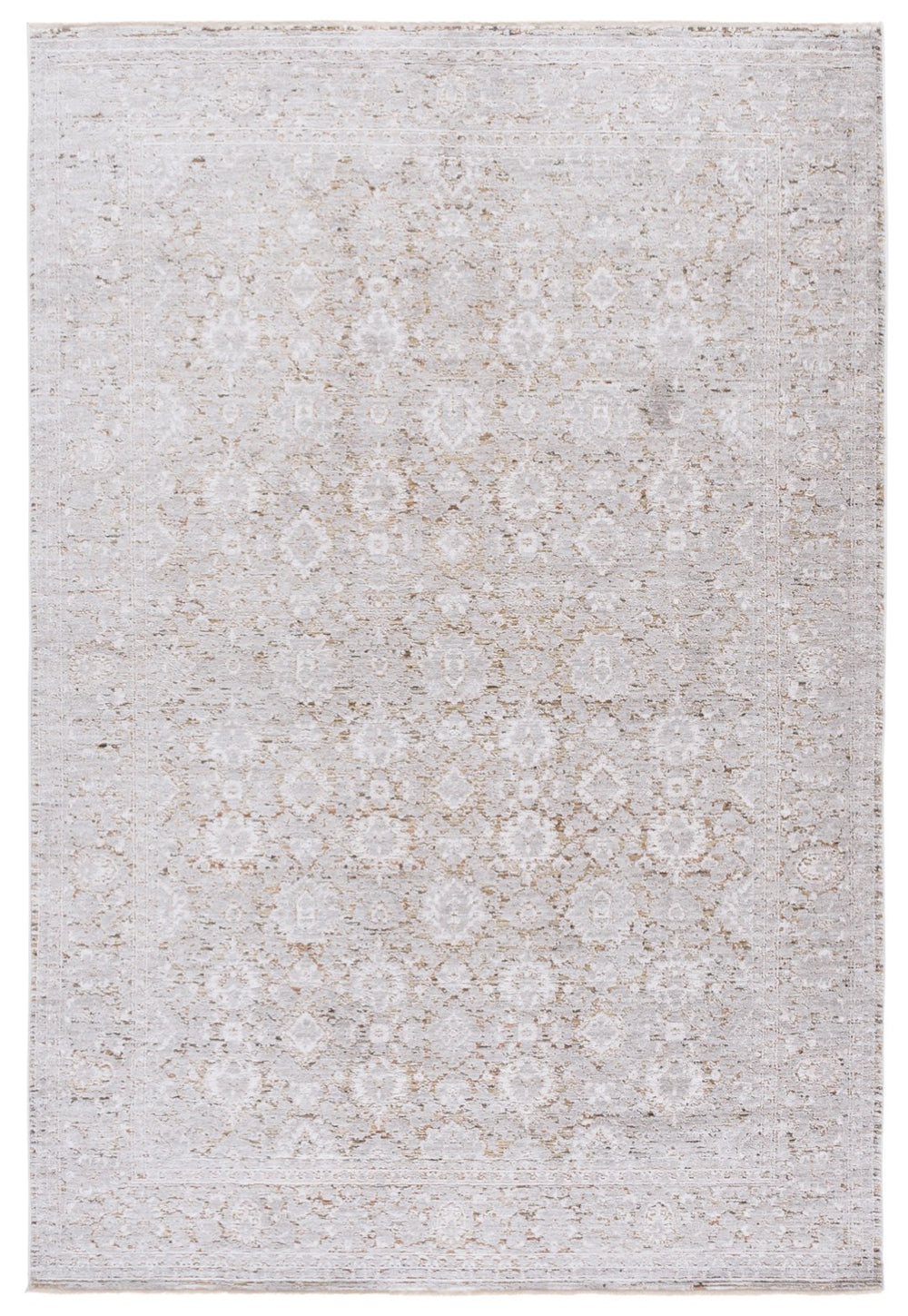 Safavieh Garnet Elegant Area Rug From Turkey - Timeless Design, Durable Polyester, Perfect For Any Room Grey ,Gold Polyester Grn426f-8