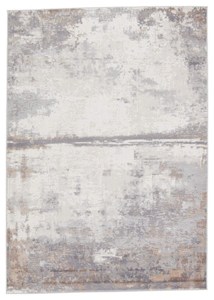 Jaipur Living Vibe by Jaipur Living Treyton Abstract Painterly Area Rug Neutral Tones Low Pile 3'X12' RUG151440